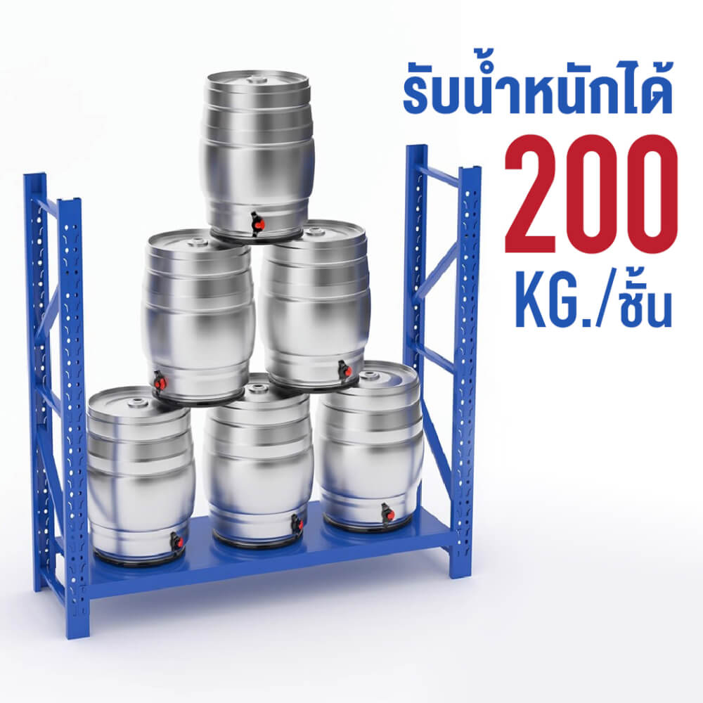 ชั้นวางของโล่ง 4 ชั้น ELIFE 200X200X60 ซม. สีดำ_3